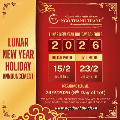 LUNAR NEW YEAR HOLIDAY NOTICE 2026