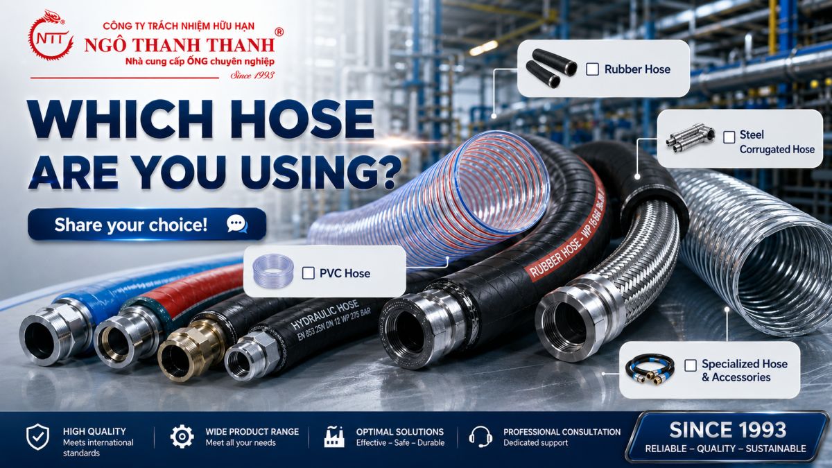 Which Type of Hose Are You Using? High-Quality Industrial Hose Solutions from Ng&ocirc; Thanh Thanh