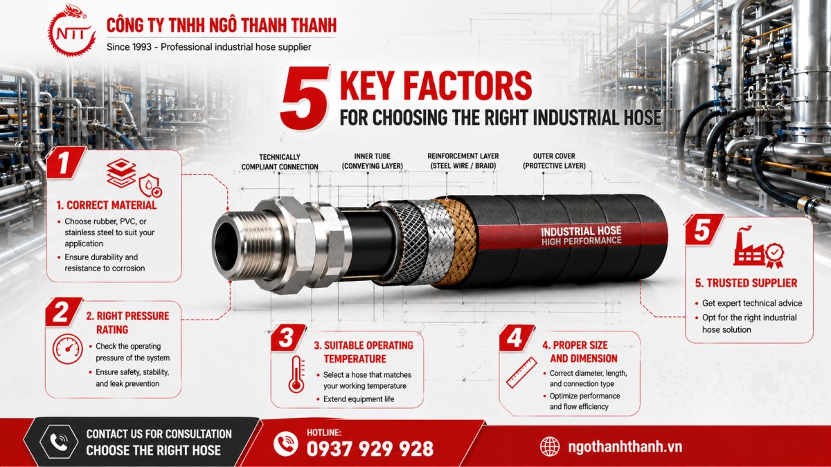 5 Key Criteria for Choosing the Right Industrial Hose &ndash; Sustainable Solutions with Ng&ocirc; Thanh Thanh