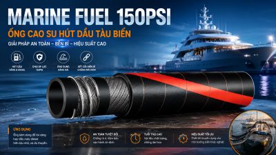 MALCORP MARINE FUEL 150PSI &ndash; Ống Cao Su H&uacute;t Dầu T&agrave;u Biển Bền Bỉ, An To&agrave;n