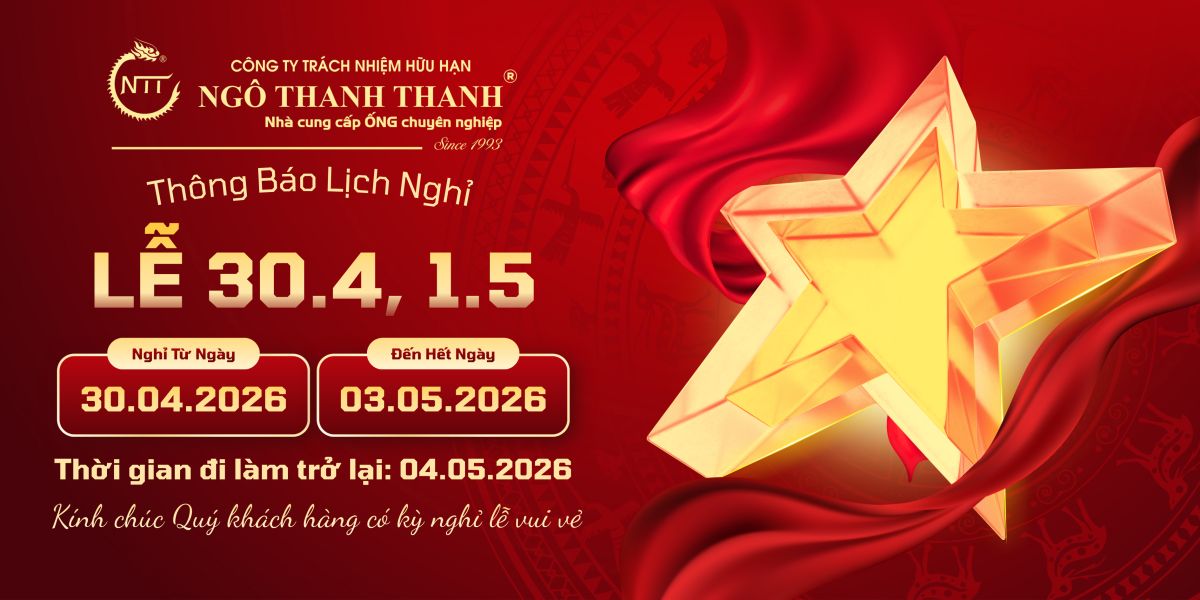 TH&Ocirc;NG B&Aacute;O LỊCH NGHỈ LỄ 30/4 V&Agrave; 01/5/2026